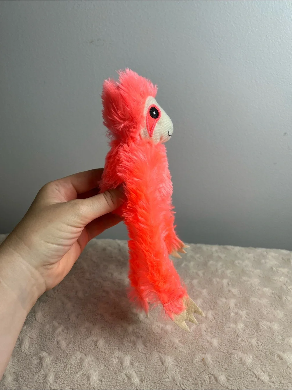 Goffa Three Toed Sloth Plush Stuffed Animal Toy Neon Orange 10